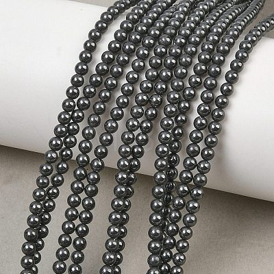 Natural Black Stone Beads Strands GG-CBA0389-A07-3mm-1