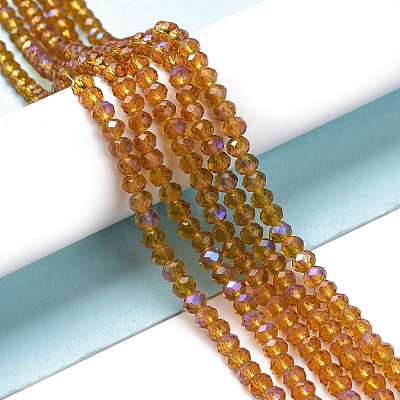 Electroplate Glass Beads Strands EGLA-A034-T4mm-L01-1