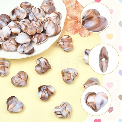 30Pcs Acrylic Imitation Gemstone Beads MACR-YW0004-86-1