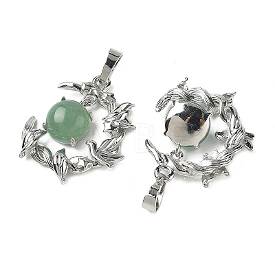 Natural Green Aventurine Pendants G-B194-01P-05-1