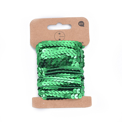 Plastic Paillette/Sequins Chain Rolls PVC-WH0005-01G-1