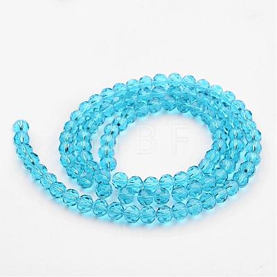 Transparent Glass Bead Strands GLAA-G013-4mm-49-1