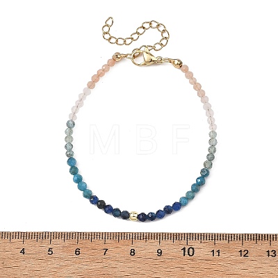 Natural Apatite & Kyanite & Sunstone & Rose Quartz & Non-magnetic Synthetic Hematite Beaded Bracelets for Women BJEW-JB14094-02-1