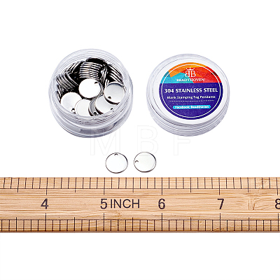 100pcs 304 Stainless Steel Stamping Blank Tag Pendants for Bracelet Earring Pendant Charms STAS-TA0001-01-1