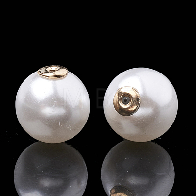 High Luster Eco-Friendly Plastic Imitation Pearl Ear Nuts MACR-S284-05B-1