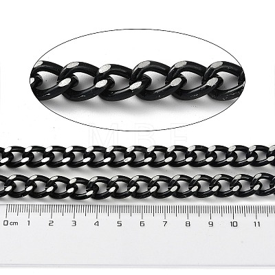 Oxidation Aluminum Diamond Cut Faceted Curb Chains CHA-H001-06EB-1