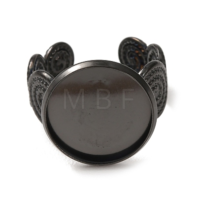 Spiral 304 Stainless Steel Cuff Ring Components STAS-P454-02E-B-1