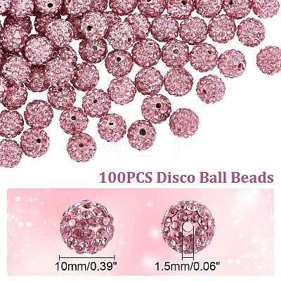 Pave Disco Ball Beads RB-A130-10mm-23-1