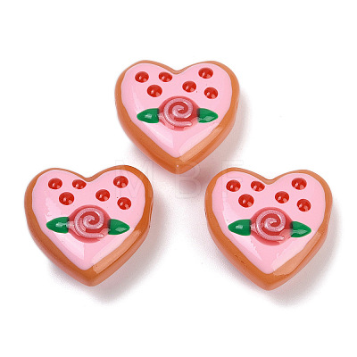 Handmade Heart Lampwork Beads Strands LAMP-P069-04B-06-1