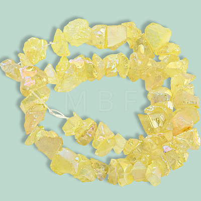 1 Strand Electroplated Natural Quartz Beads Strands G-PA0001-18A-1
