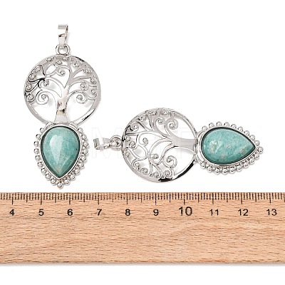 Natural Amazonite Pendants GG-CBA0251-07P-1