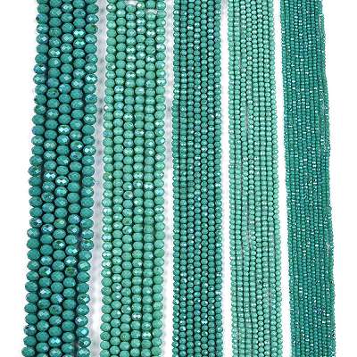 Electroplate Opaque Solid Color Glass Beads Strands EGLA-A044-P6mm-L31-1