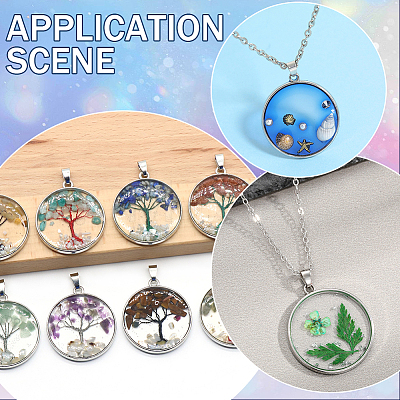 20Pcs 304 Stainless Steel Open Back Bezel Pendants PALLOY-BBC00009-1