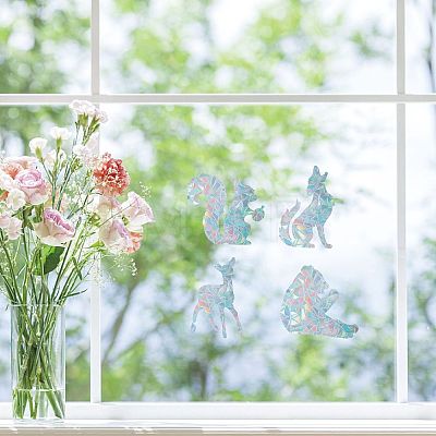 Gorgecraft Waterproof PVC Colored Laser Stained Window Film Adhesive Stickers DIY-WH0256-049-1
