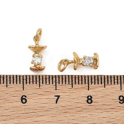 SHEGRACE Brass Micro Pave Clear Cubic Zirconia Pendants XGRQ4N458-714G-1