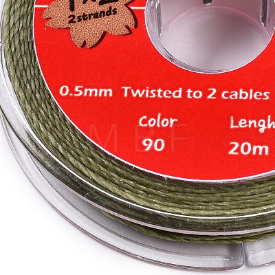 2-Ply Round Waxed Cotton Thread Cords YC-T004-01A-15-1