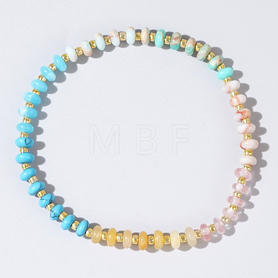 Bohemian Style Rondelle Beads Stretch Bracelets AI3708-2-1