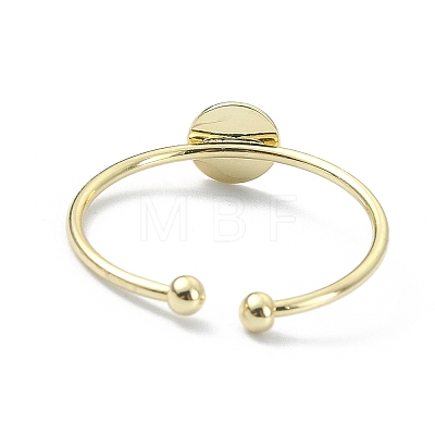 Brass Open Cuff Ring Findings X-KK-P232-01G-1