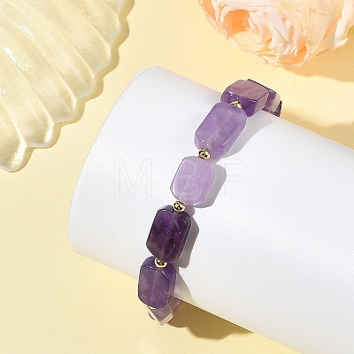 Natural Amethyst Beaded Bracelets for Women BJEW-JB14156-02-1