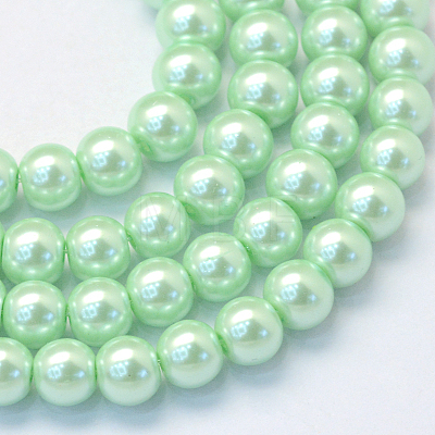 Baking Paint Glass Pearl Bead Strands X-HY-Q003-3mm-04-1