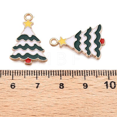 Christmas Theme Alloy Enamel Pendants ENAM-T020-10I-1