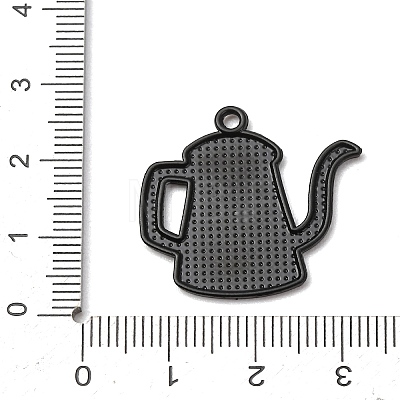 Coffee Alloy Enamel Pendants ENAM-I089-01B-05-1