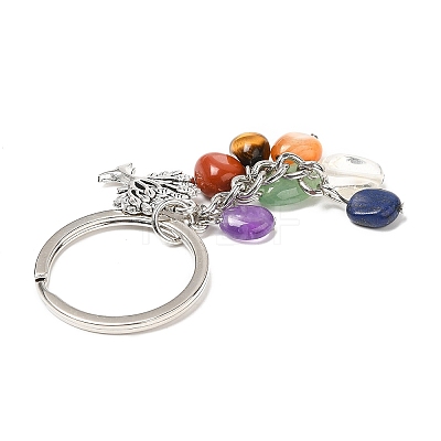 Natural Gemstone Keychains TREE-PW0001-03I-1