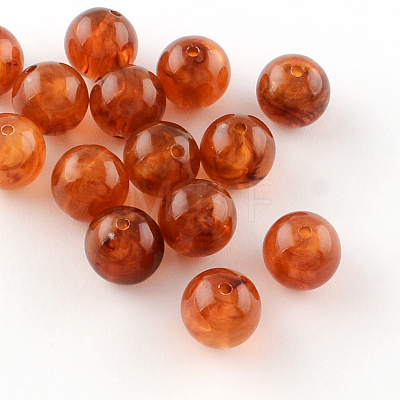 Round Imitation Gemstone Acrylic Beads OACR-R029-20mm-M-1