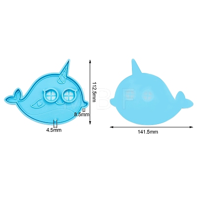 Halloween Whale Mask Silicone Molds DIY-CJC0001-28-1