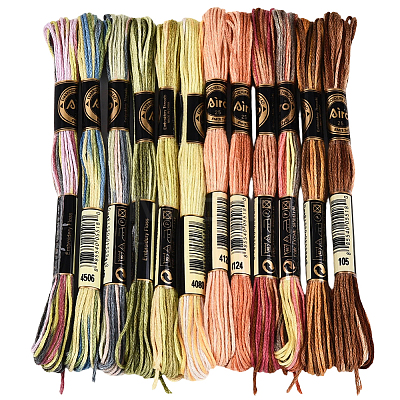 6-Ply Polyester Embroidery Floss OCOR-WH20074-15F-1