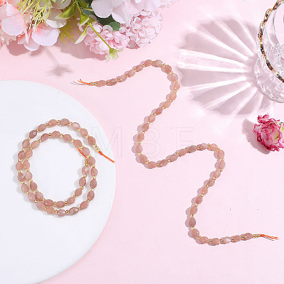 1 Strand Natural Sunstone Beads Strands G-DR0001-04-1