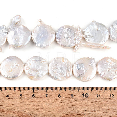 Natural Baroque Keshi Pearl Beads Strands PEAR-S018-06F-01-1