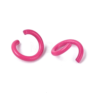 Spray Painted Iron Open Jump Rings IFIN-T017-04B-17-1
