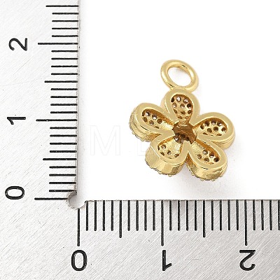 Rack Plating Brass Micro Pave Cubic Zirconia Pendants KK-A234-018G-1