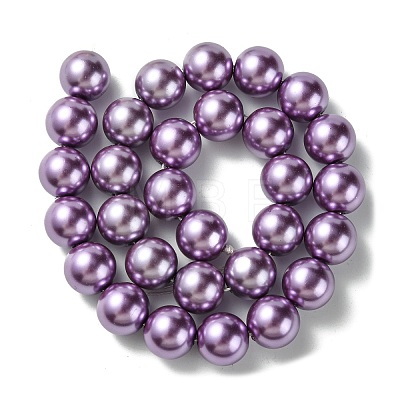 Eco-Friendly Glass Pearl Bead Strands HY-A008-14mm-M-1