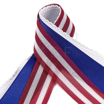 9 Yards 3 Styles Independence Day Polyester & Polycotton Ribbons Sets SRIB-A015-02A-07-1