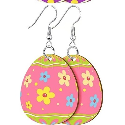 Printed Easter Acrylic Dangle Earrings FS-WG616F7-11-1