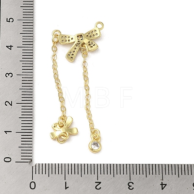 Rack Plating Brass Micro Pave Cubic Zirconia Pendants KK-C052-17G-1