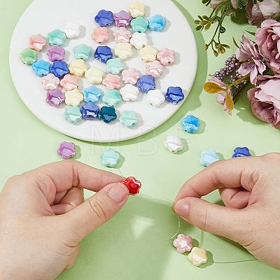 50Pcs Handmade Porcelain Beads PORC-HS0001-04-1