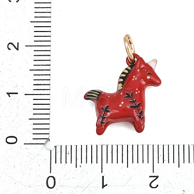 Spray Painted Brass Pendants KK-D256-02C-1