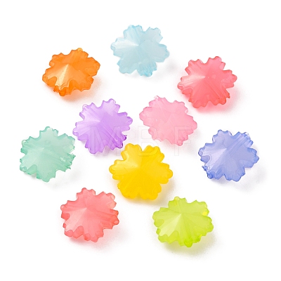 200Pcs 10 Colors Imitation Jelly Acrylic Beads MACR-YW0001-97-1