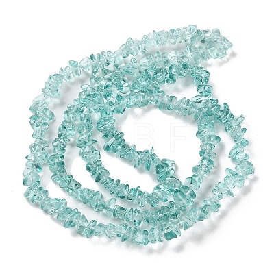 Spray Painted Transparent Glass Beads Strands X-GLAA-P060-01B-04-1