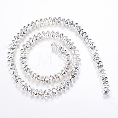 Electroplate Non-magnetic Synthetic Hematite Bead Strands G-Q465-14S-1