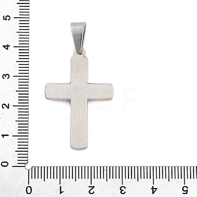 304 Stainless Steel Rhinestone Pendants STAS-G346-47B-P-1