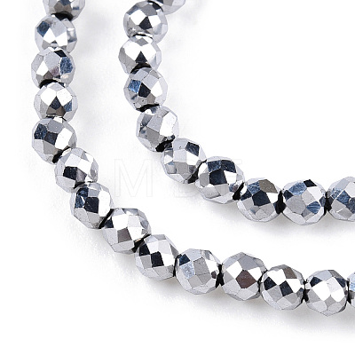 Electroplate Glass Beads Strands EGLA-T027-01S-1
