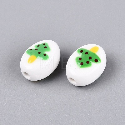 Handmade Porcelain Ceramic Beads PORC-Q005-07-1