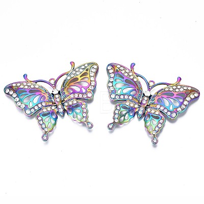 Rack Plating Rainbow Color Alloy Big Pendants PALLOY-N163-171A-1