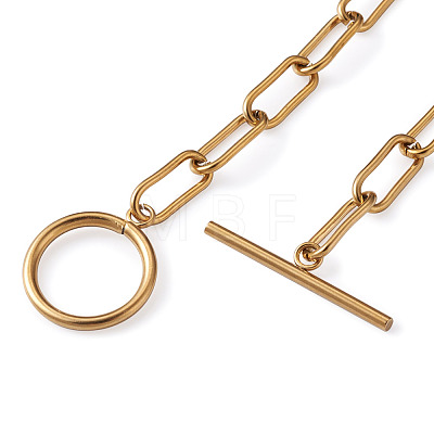 304 Stainless Steel Paperclip Chain Bracelets BJEW-TA0003-04-1