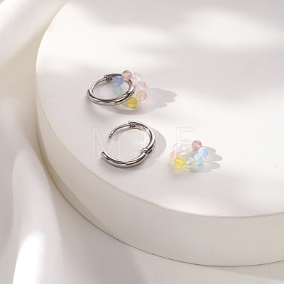 Bohemian 304 Stainless Steel Hoop Earrings IO7567-2-1