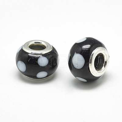 Handmade Lampwork European Beads LAMP-Q029-07-1